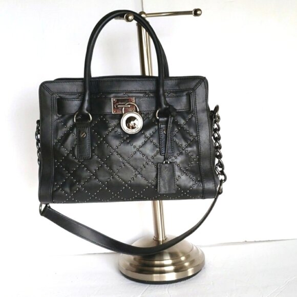 Michael Kors Micro-stud Hamilton Quilted Leather East West Satchel Shoul… - Picture 10 of 15